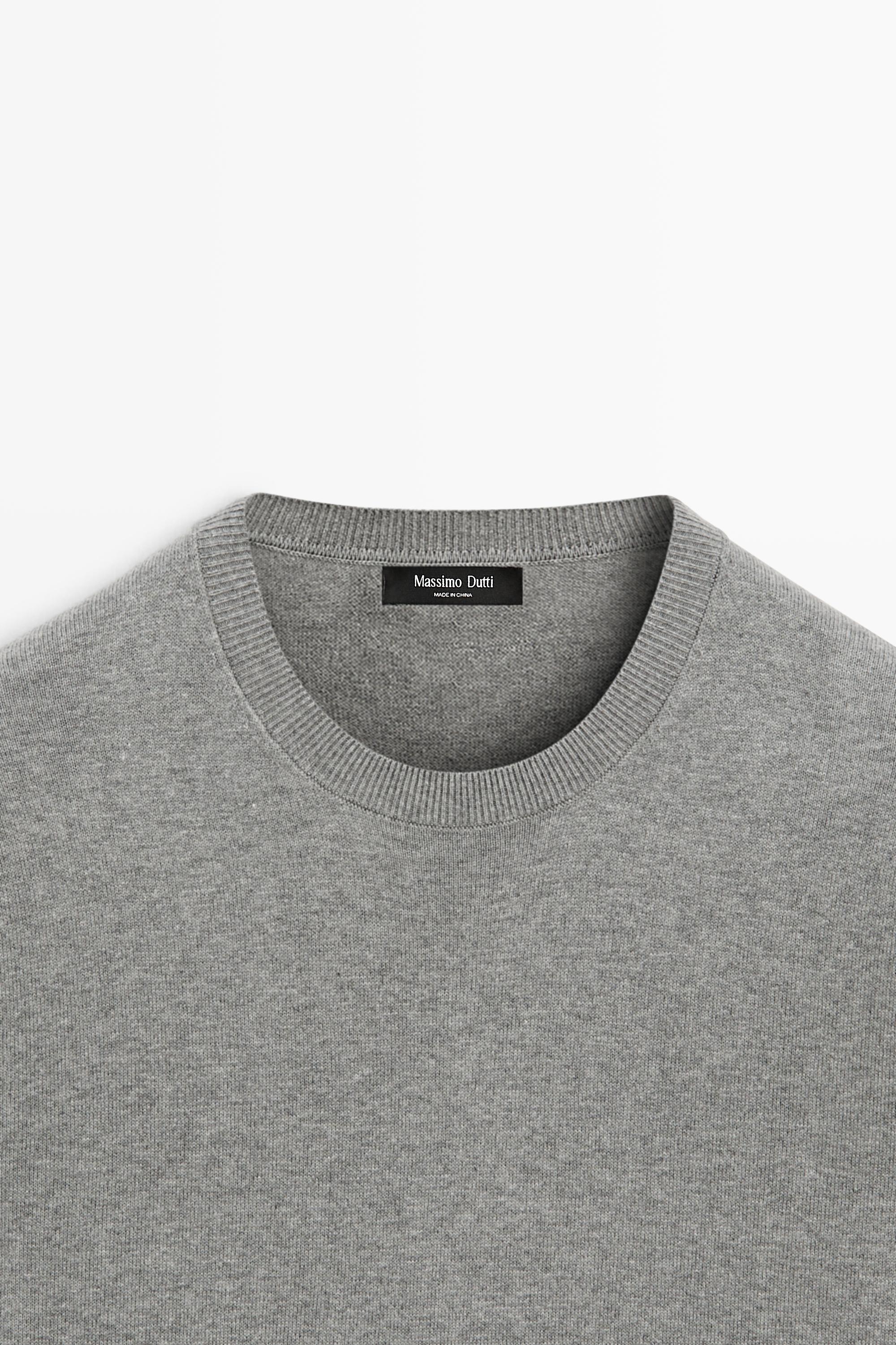 Cotton blend knit sweater